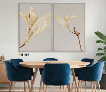Quadro moderno flores estilizadas para sala e clínicas