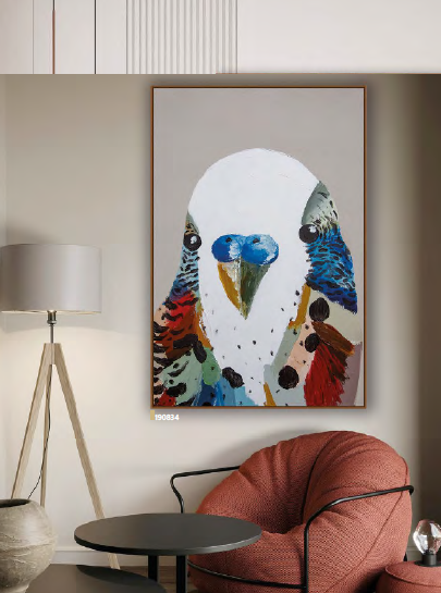 pintura sobre tela pássaro